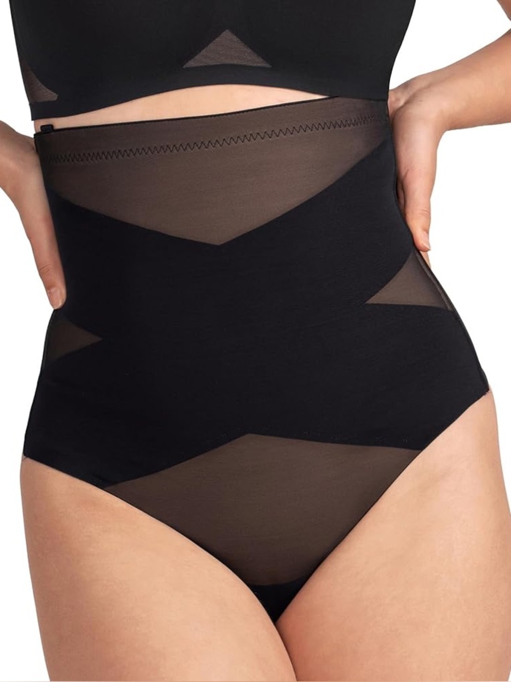 NWOT Honeylove High-Waist Shapewear Thong Black